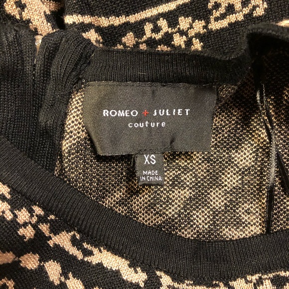 Romeo + Juliet Couture Damask Sweater Dress, XS - Picture 9 of 11